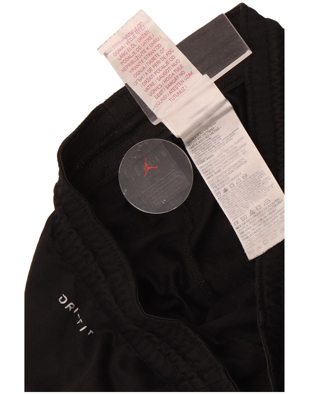 Jordan Pantalones de chándal Dri Fit para niños 12-13 años Grande Poliéster Negro