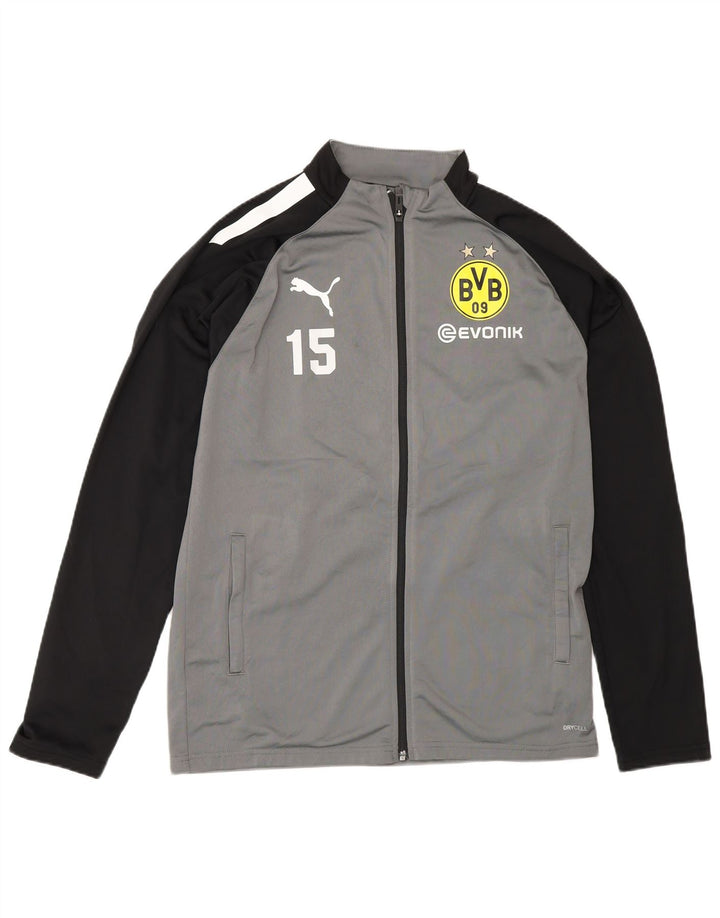 Puma - Chaqueta de chándal para niño BVB Dortmund (15-16 años), color gris