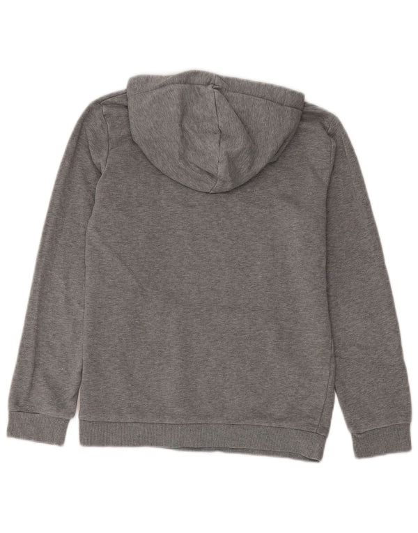 Puma Sudadera con capucha gráfica para niños 11-12 años Gris Algodón