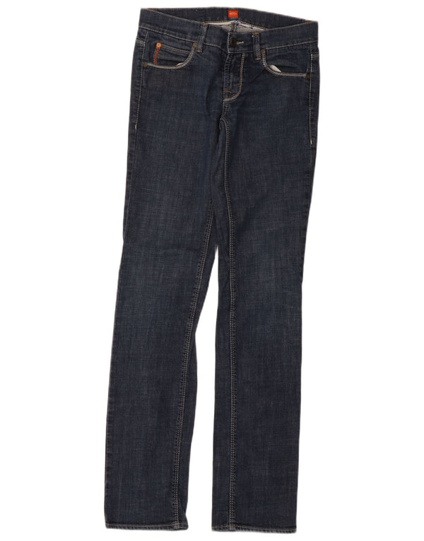 Hugo Boss Mujer Vaqueros Slim Rectos De Talle Bajo W24 L33 Azul