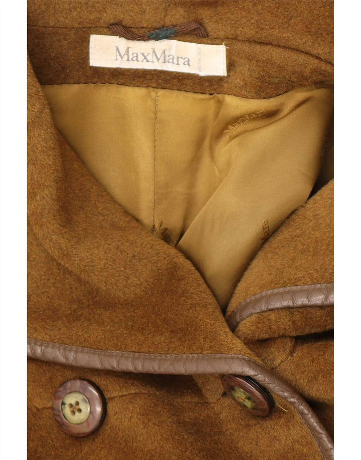 Max Mara - Abrigo extragrande con doble botonadura para mujer, talla 40, color caqui mediano