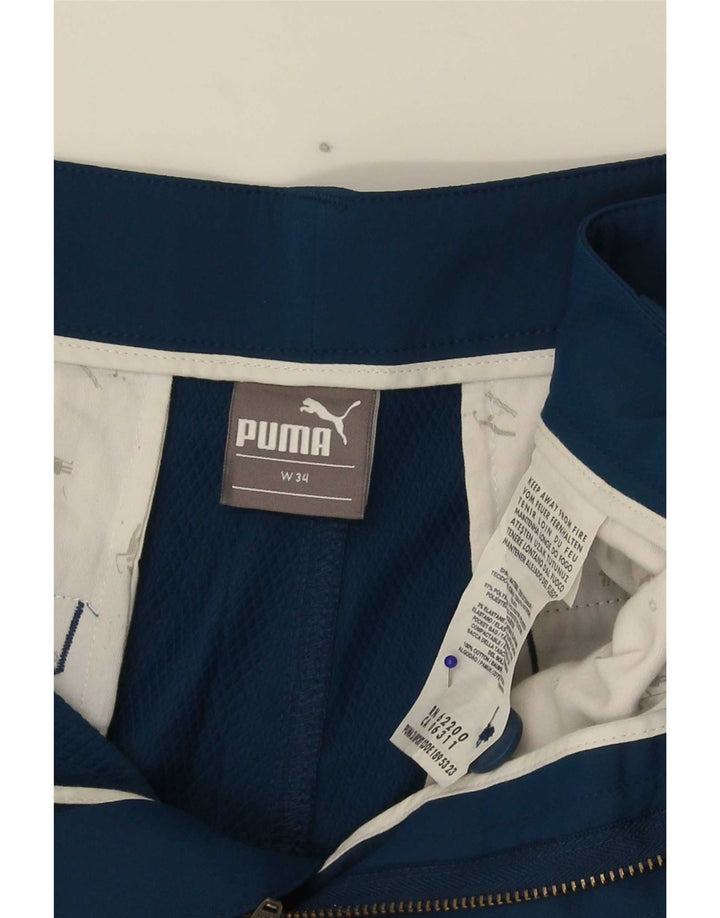 Puma Pantalones cortos chinos para hombre W34 Poliéster azul grande