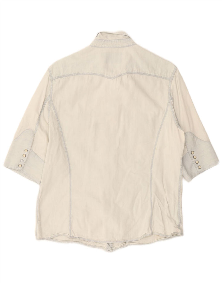 Levi's Camisa vaquera de manga corta para mujer UK 46 Large Azul
