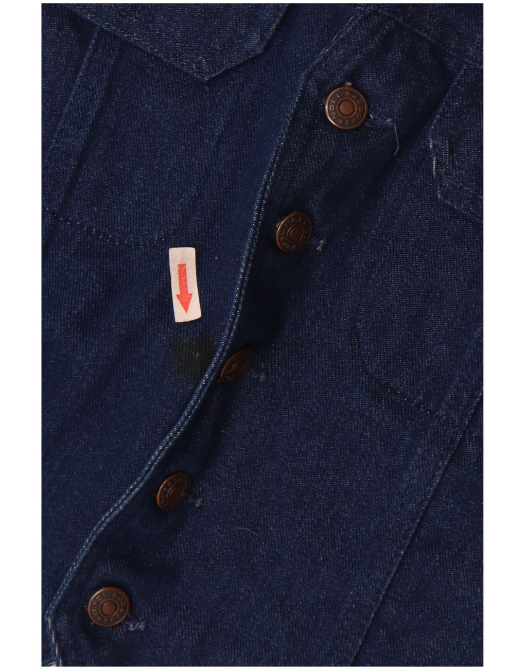 Chaleco de mezclilla vintage para hombre algodón azul medio