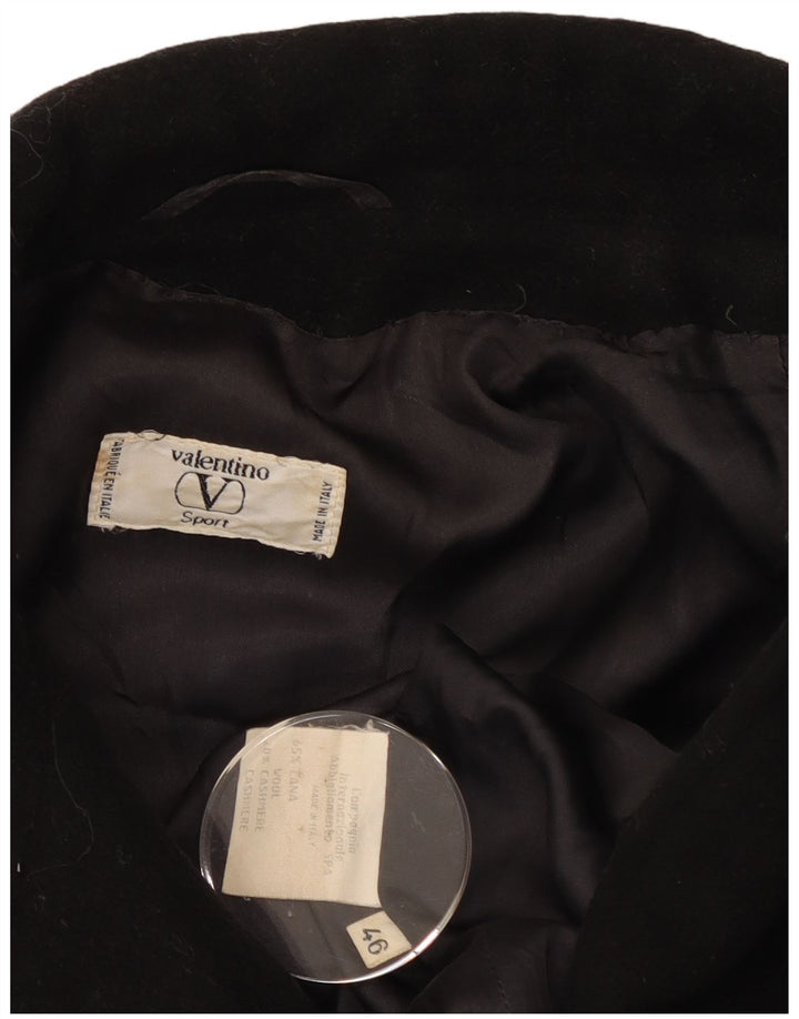 Abrigo Valentino Mujer IT 46 Grande Lana Negra