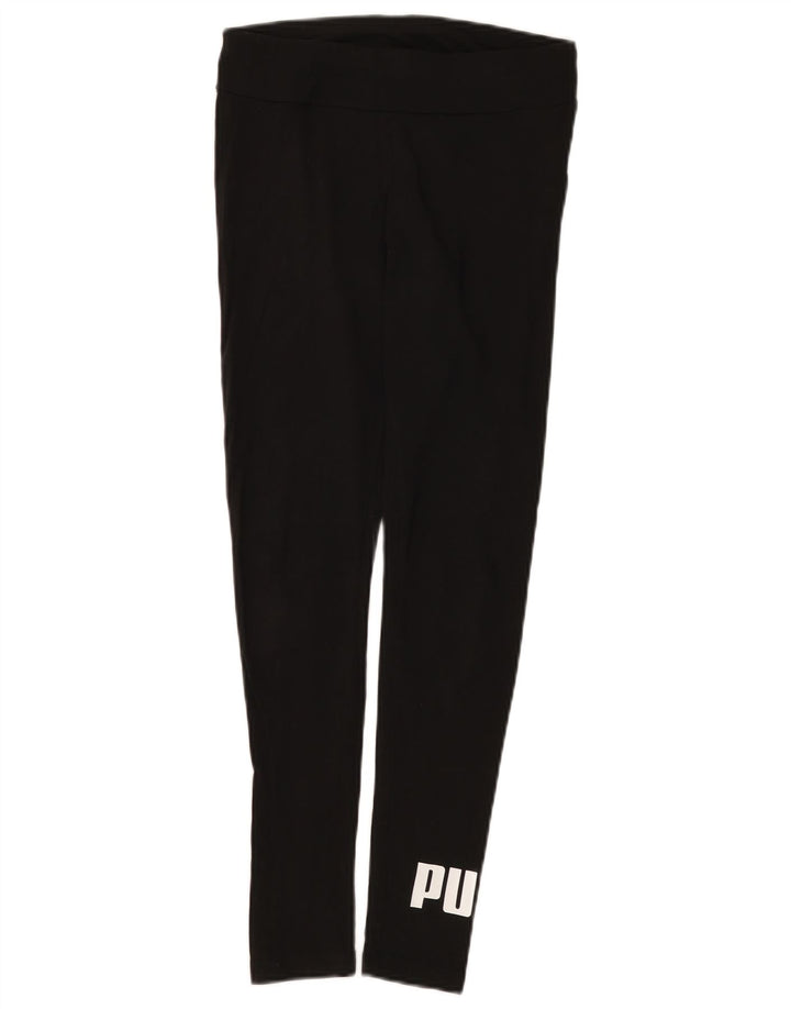 Puma Leggings gráficos para mujer UK 8 Small Algodón negro