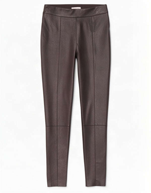Topshop Pantalones pitillo de piel sintética para mujer UK 10 Small W26 L28 Negro
