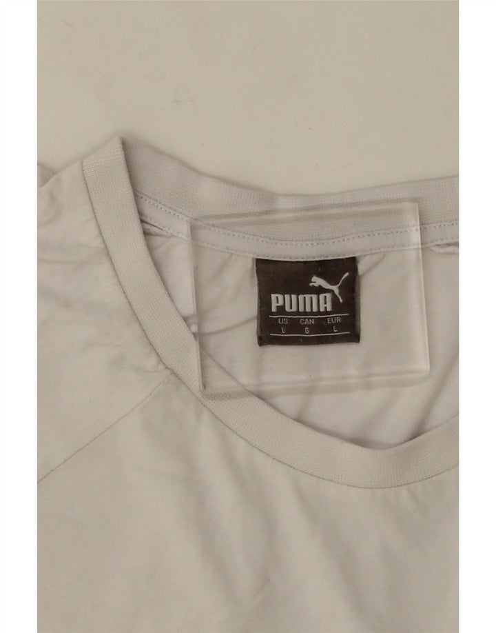 Puma - Camiseta gráfica para hombre, talla grande, color blanco