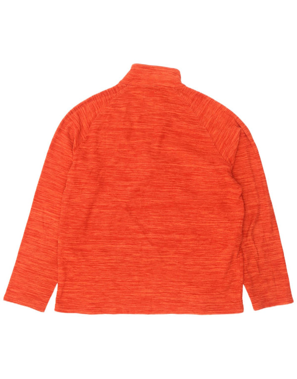 Jersey de forro polar con cremallera y cuello para hombre de Mountain Warehouse, tamaño grande, con moteados naranjas