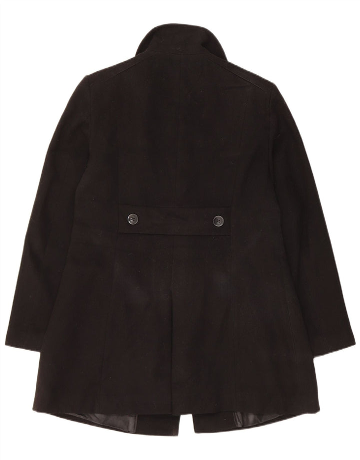 Marks & Spencer Abrigo de corte regular para mujer UK 10 Small Poliéster negro