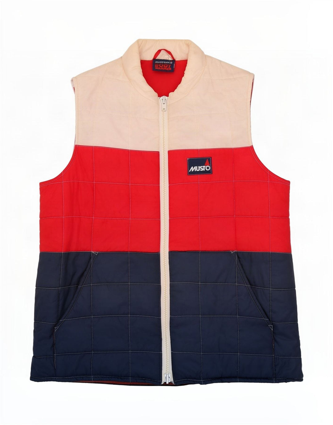 Musto Chaleco acolchado para hombre UK 38 Medium Nylon multicolor con bloques de color