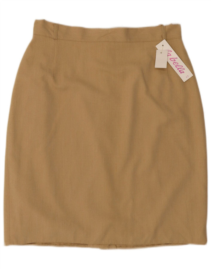 Falda Recta Mujer La Belle IT 42 Medium W30 Poliéster Beige