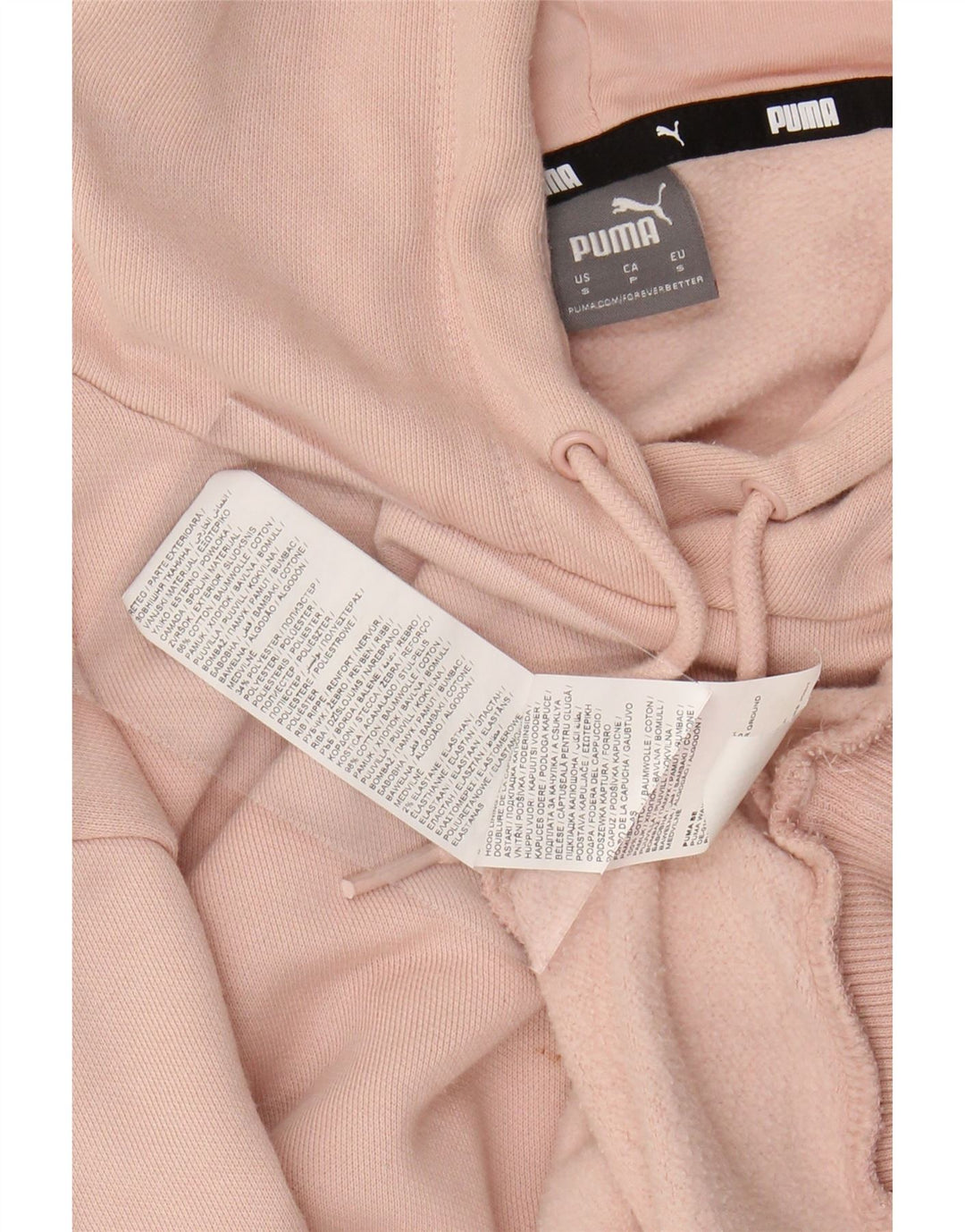 PUMA Jersey con capucha extragrande para mujer UK 10 Small Pink Cotton