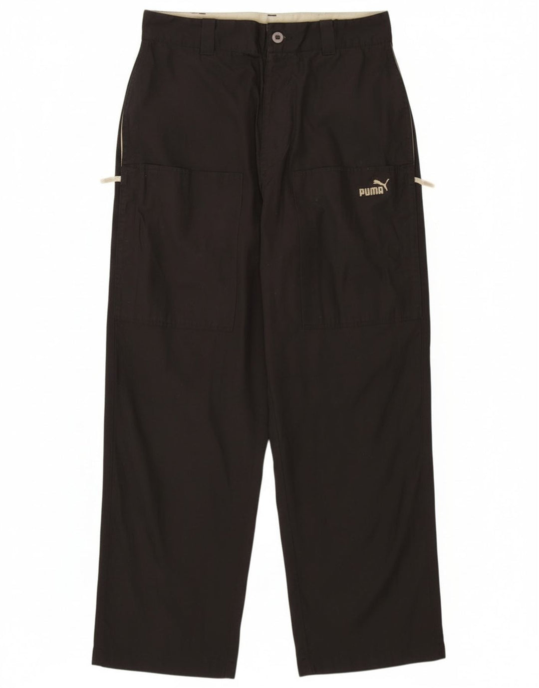 Puma Pantalones cargo holgados para hombre, talla mediana, W32 L31, color negro