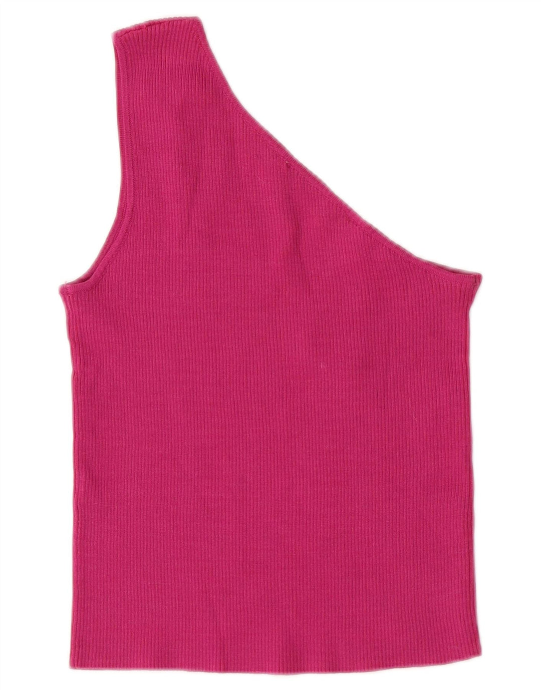 ZARA Top corto de un hombro para mujer UK 8 Small Nylon rosa
