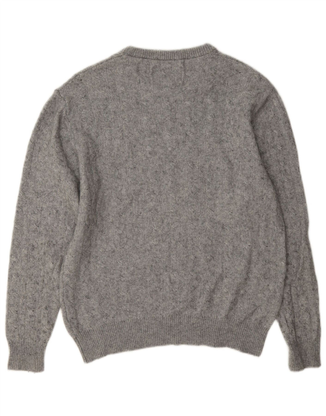 Jack Wills Jersey de cuello redondo para mujer, talla 40, talla grande, lana gris