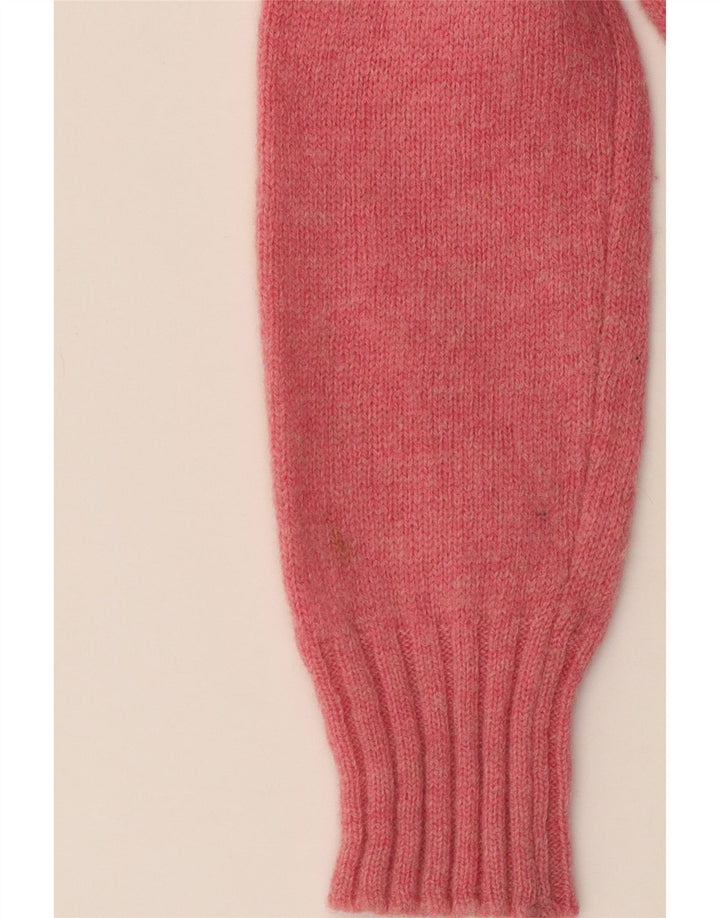 BENETTON Suéter tipo jersey con cuello barco y gráfico para mujer UK 8 Small Pink