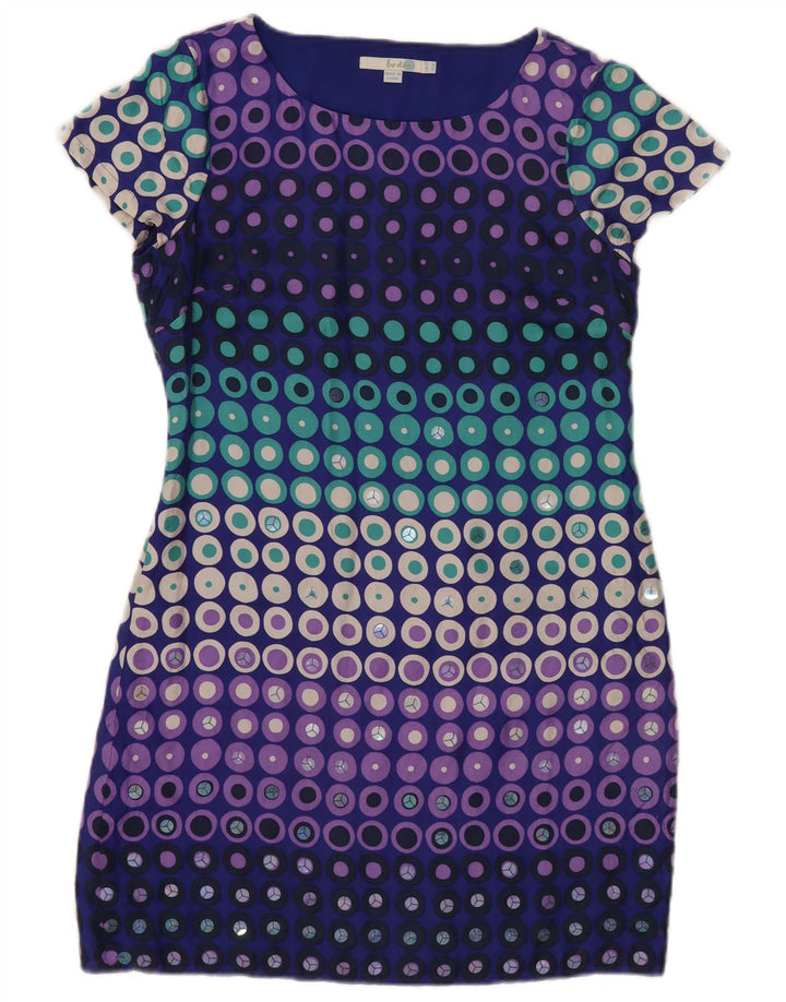 Boden Vestido tubo para mujer UK 40 Mediano Seda geométrica multicolor Moderno
