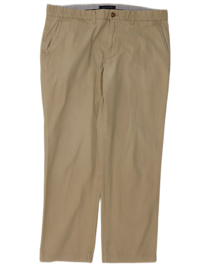Tommy Hilfiger Pantalones chinos rectos para hombre W36 L32 Algodón verde