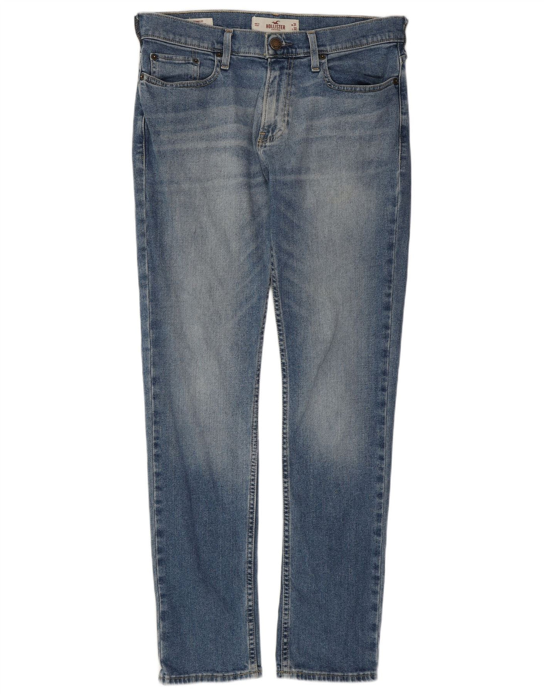 HOLLISTER Vaqueros pitillo para hombre W31 L32 Algodón azul