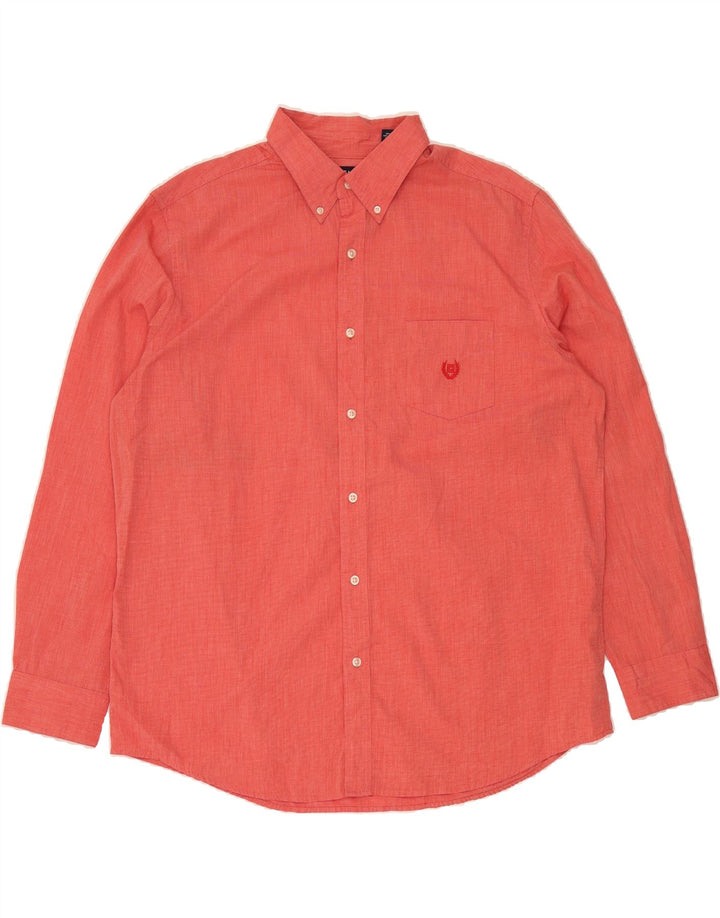 CHAPS Mens Easy Care Shirt XL Red Cotton Vintage Chaps and Second-Hand Chaps from Messina Hembry 
