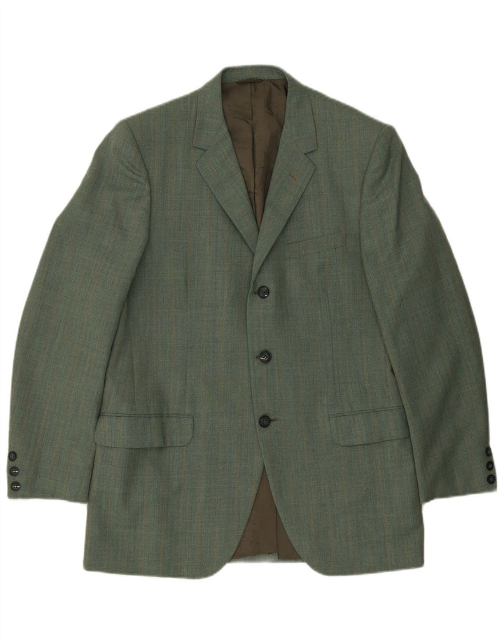 Facis Chaqueta tipo blazer de 3 botones para hombre IT 48 Terital a cuadros verde medio