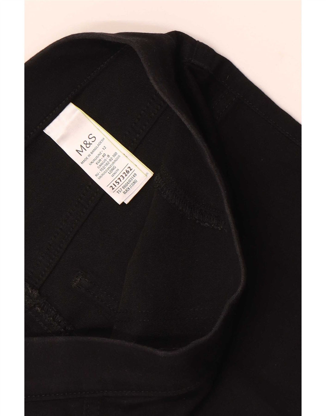 Marks & Spencer Jeans Jegging para Mujer UK 12 Medium W30 L30 Algodón Negro