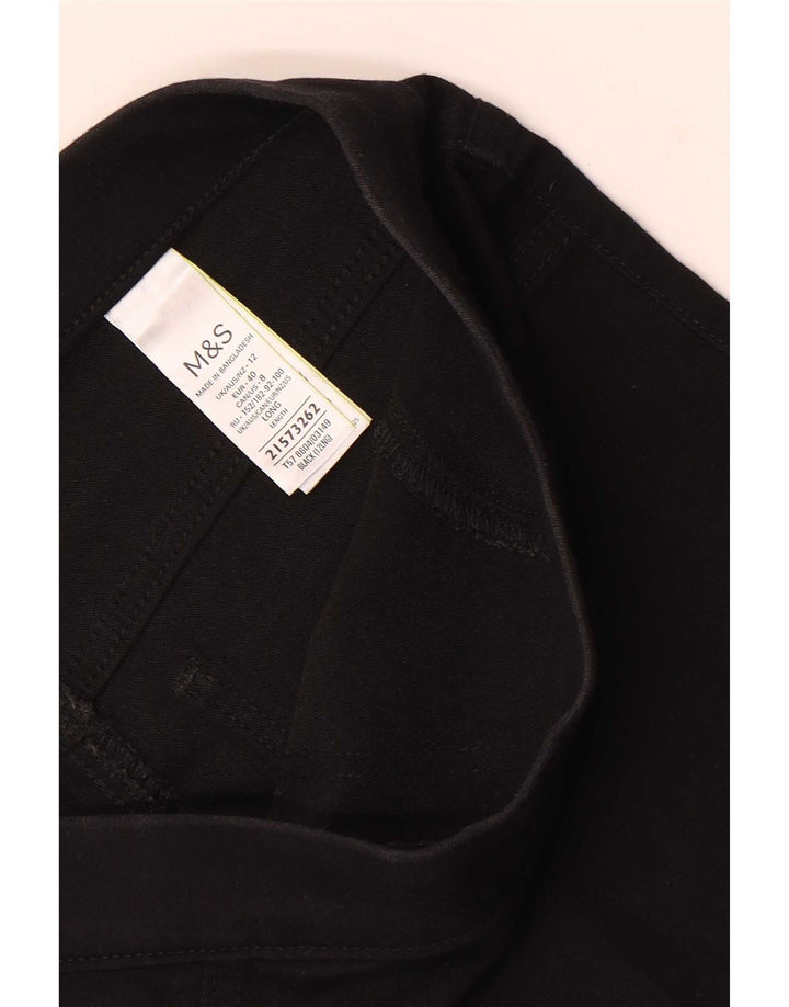Marks & Spencer Jeans Jegging para Mujer UK 12 Medium W30 L30 Algodón Negro