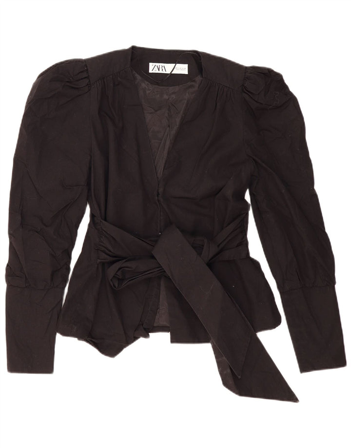 Zara Mujer Blazer Chaqueta Reino Unido 12 Mediano Negro