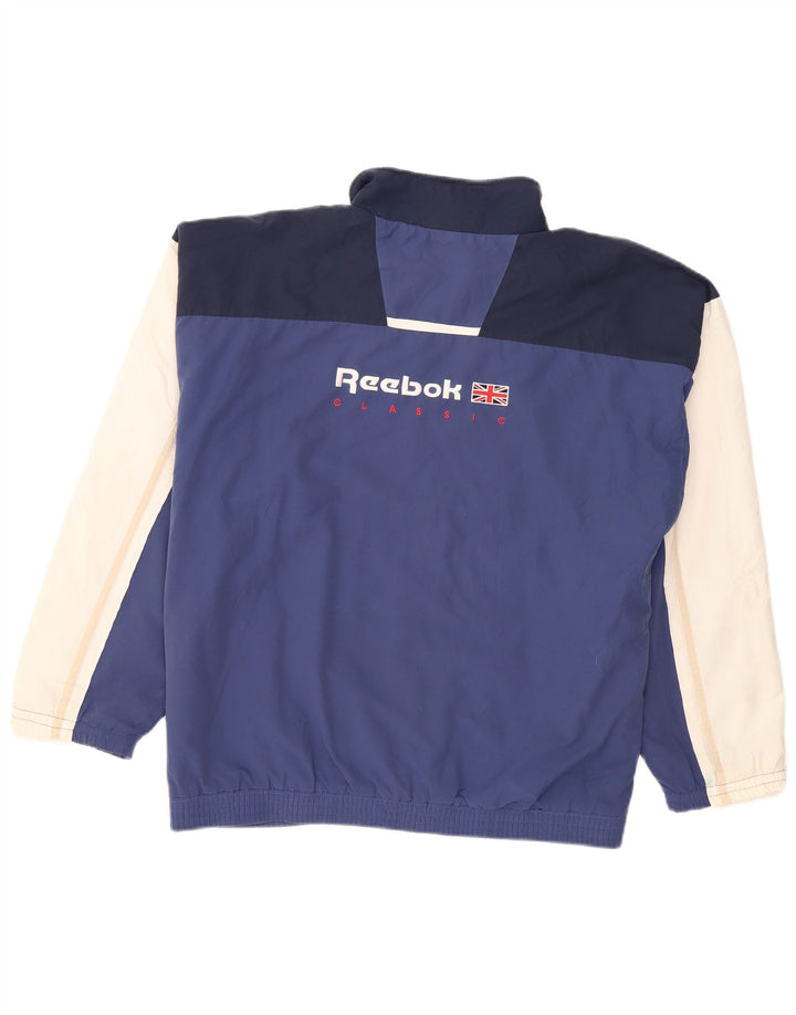 Reebok Chaqueta de chándal gráfica para hombre UK 42 XL Azul Colorblock