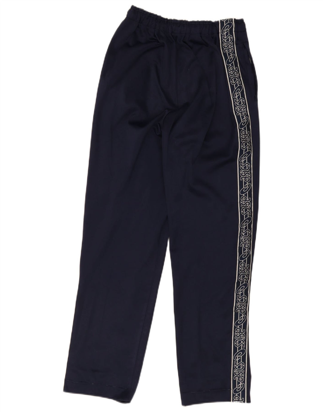 Asics Hombre Pantalones De Chándal Gráfico Medio Azul Marino