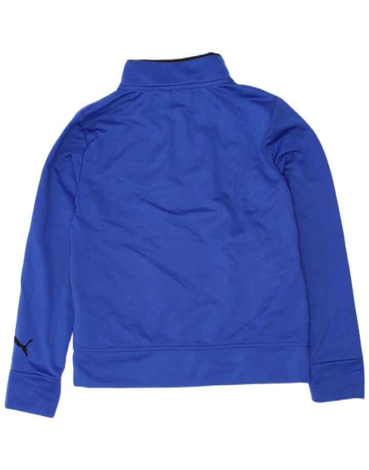 Puma Boys Graphic Chándal Top Chaqueta 6-7 Años Azul Poliéster