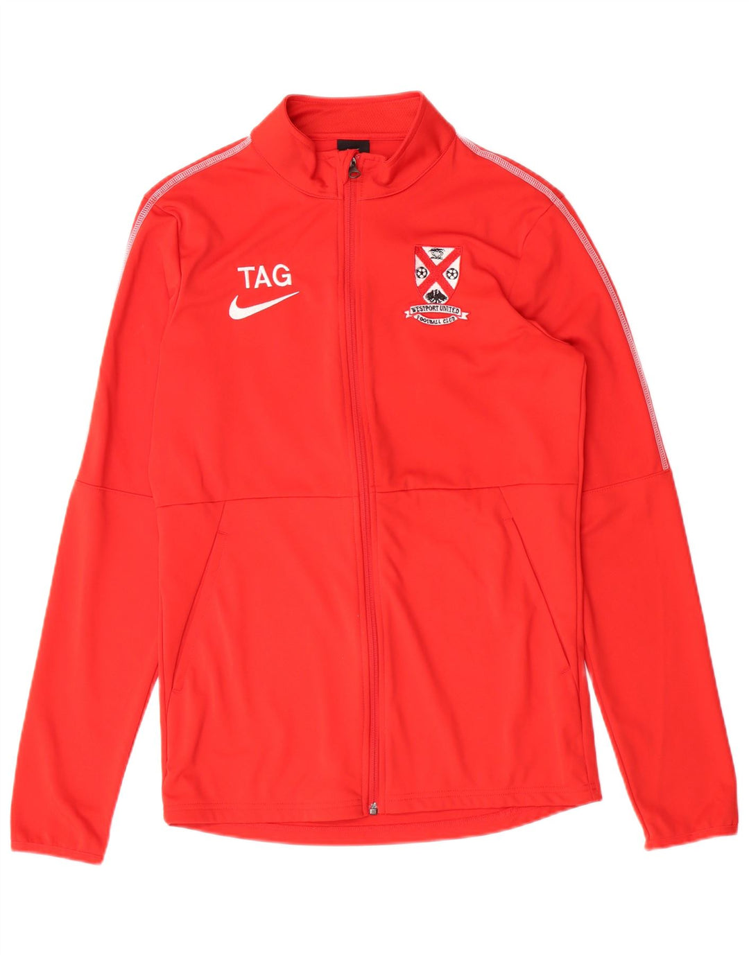 Nike Mens Graphic Chándal Top Chaqueta Pequeña Rojo Poliéster Deportes