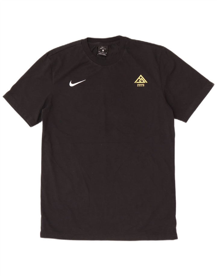 Nike Camiseta gráfica para hombre Top mediano de algodón negro