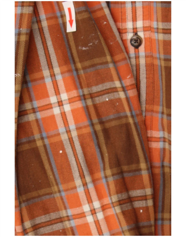 Timberland Camisa De Franela Para Hombre Algodón A Cuadros Marrón Medio