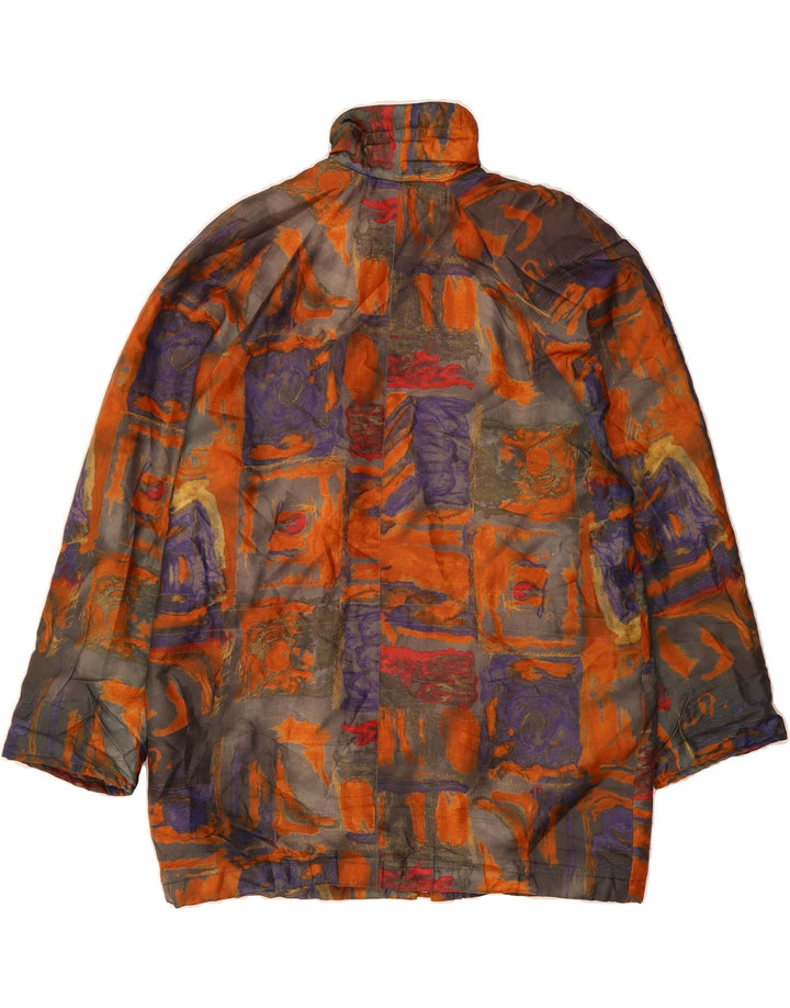 VINTAGE Womens Abstract Pattern Windbreaker Coat UK 14 Large Multicoloured Vintage Vintage and Second-Hand Vintage from Messina Hembry 