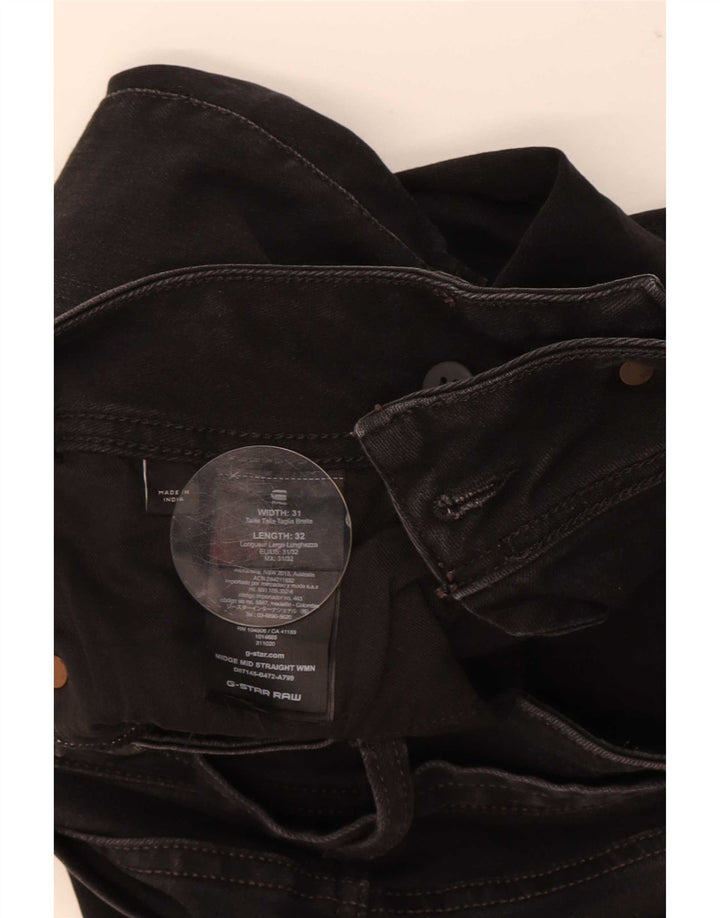 Vaqueros rectos Midge para mujer G-Star W31 L32 Algodón negro