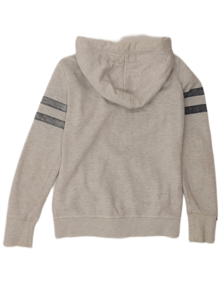 Superdry Sudadera con capucha y cremallera gráfica para mujer Reino Unido 44 Algodón gris medio