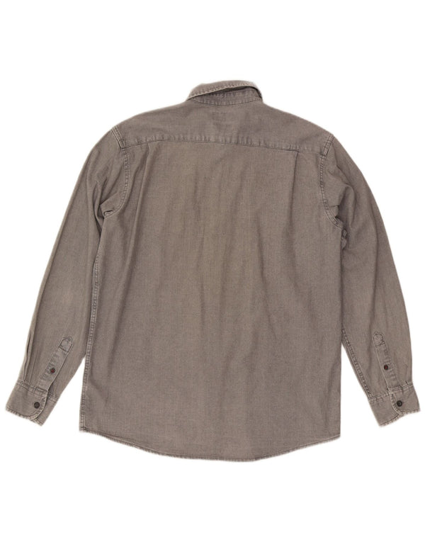 WRANGLER Camisa vaquera para hombre Algodón gris medio