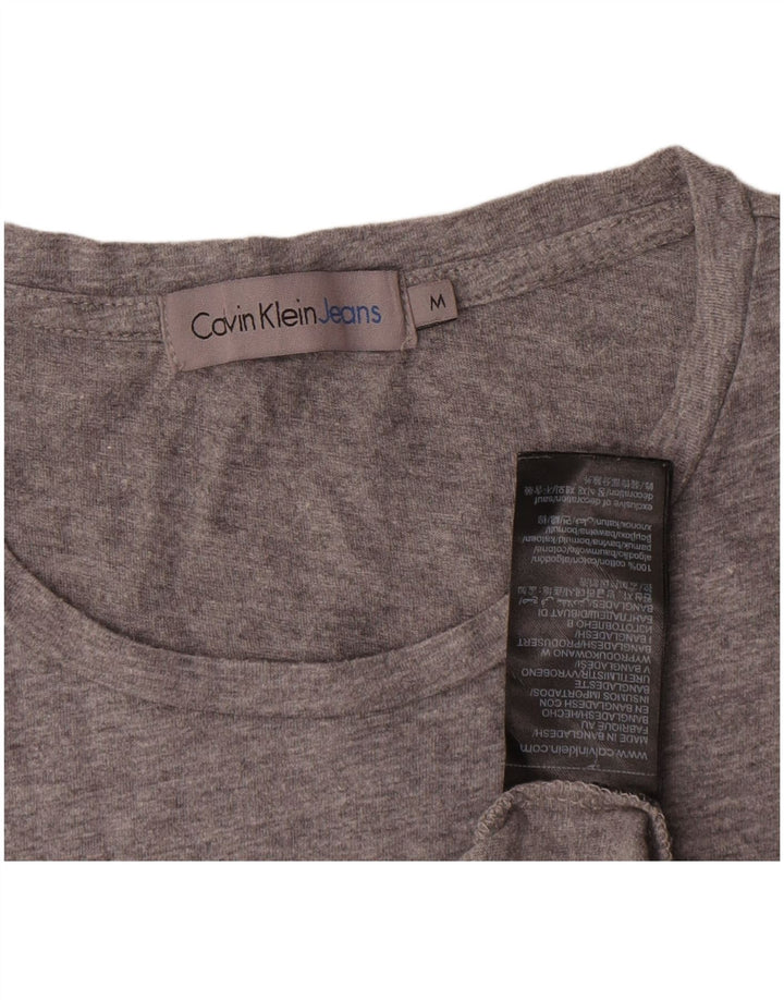 Calvin Klein Jeans Hombre Camiseta Top Algodón Gris Medio