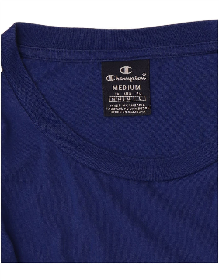 Champion Camiseta Gráfica Para Hombre Top Azul Medio Colorblock