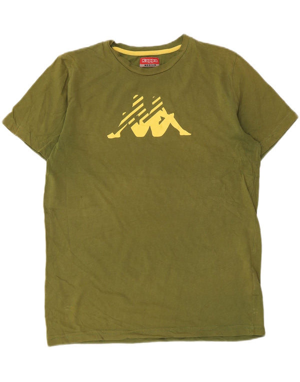 Kappa Hombre Camiseta Gráfica Top Medium Khaki