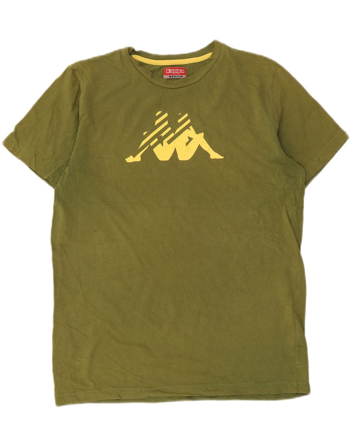 Kappa Hombre Camiseta Gráfica Top Medium Khaki