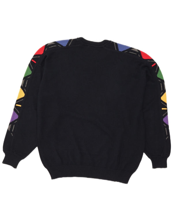 Bueckle Jersey de cuello redondo para hombre IT 48 Medium azul marino geométrico