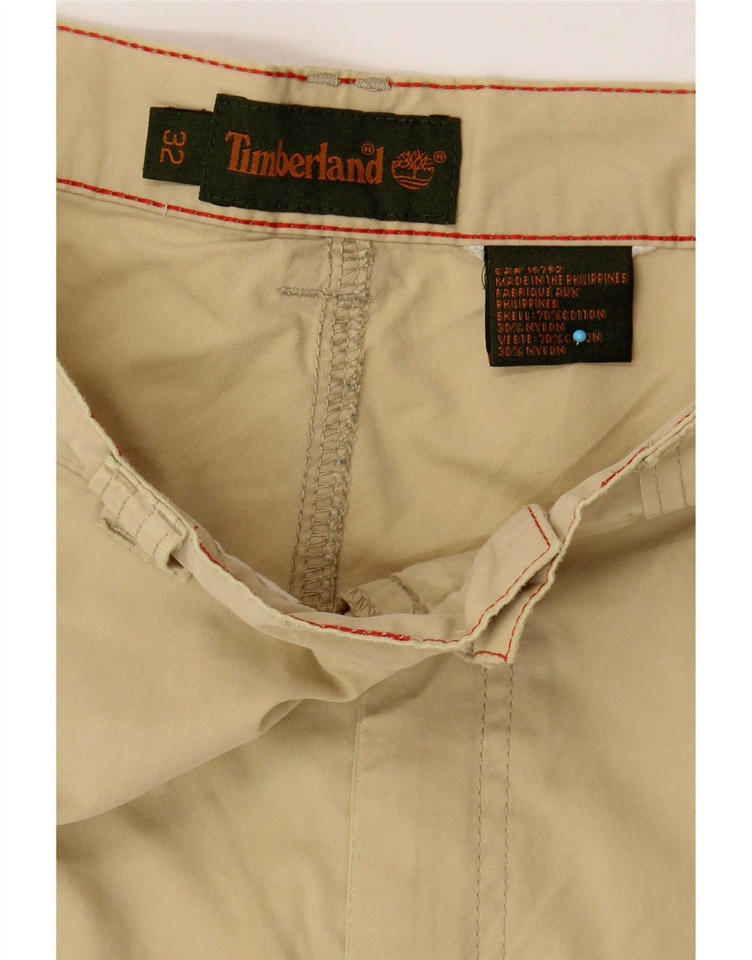 Timberland Shorts Cargo Hombre W32 Algodón Beige Medio