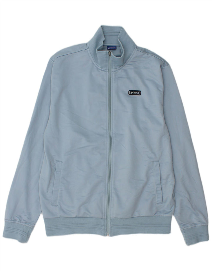 Asics Hombre Chándal Top Chaqueta Poliéster Azul Medio
