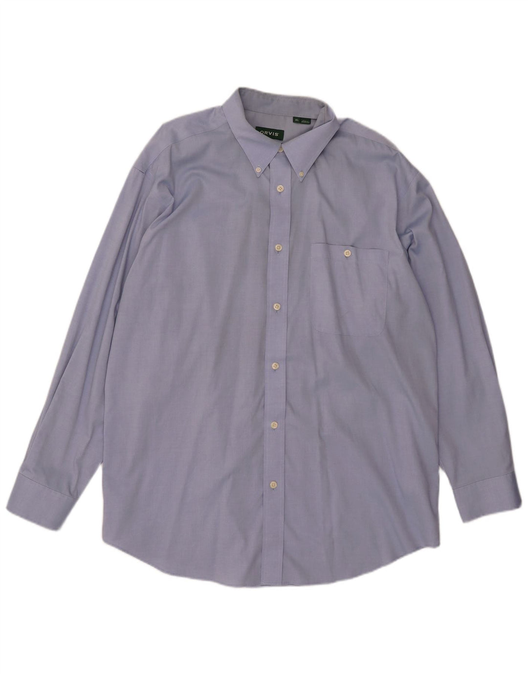 Camisa Orvis Hombre XL Algodón Azul