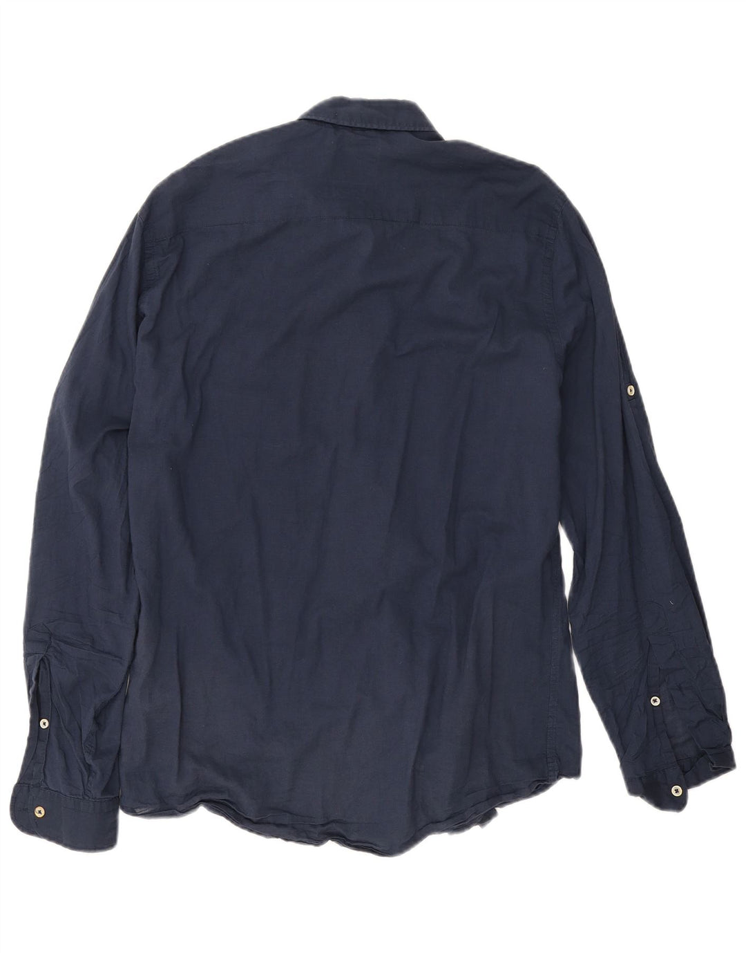 Zara Hombre Camisa Relaxed Fit Grande L70 Azul Marino