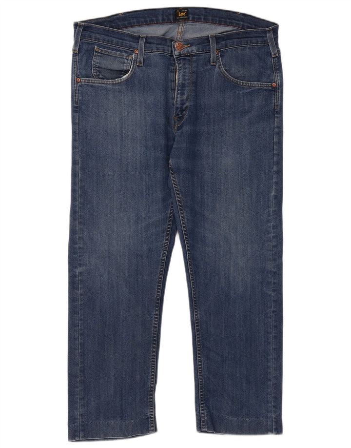Vaqueros Cortos Lee Mujer W36 L26 Algodón Azul