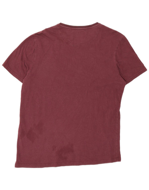Lyle & Scott Camiseta Hombre Top XL Borgoña Algodón